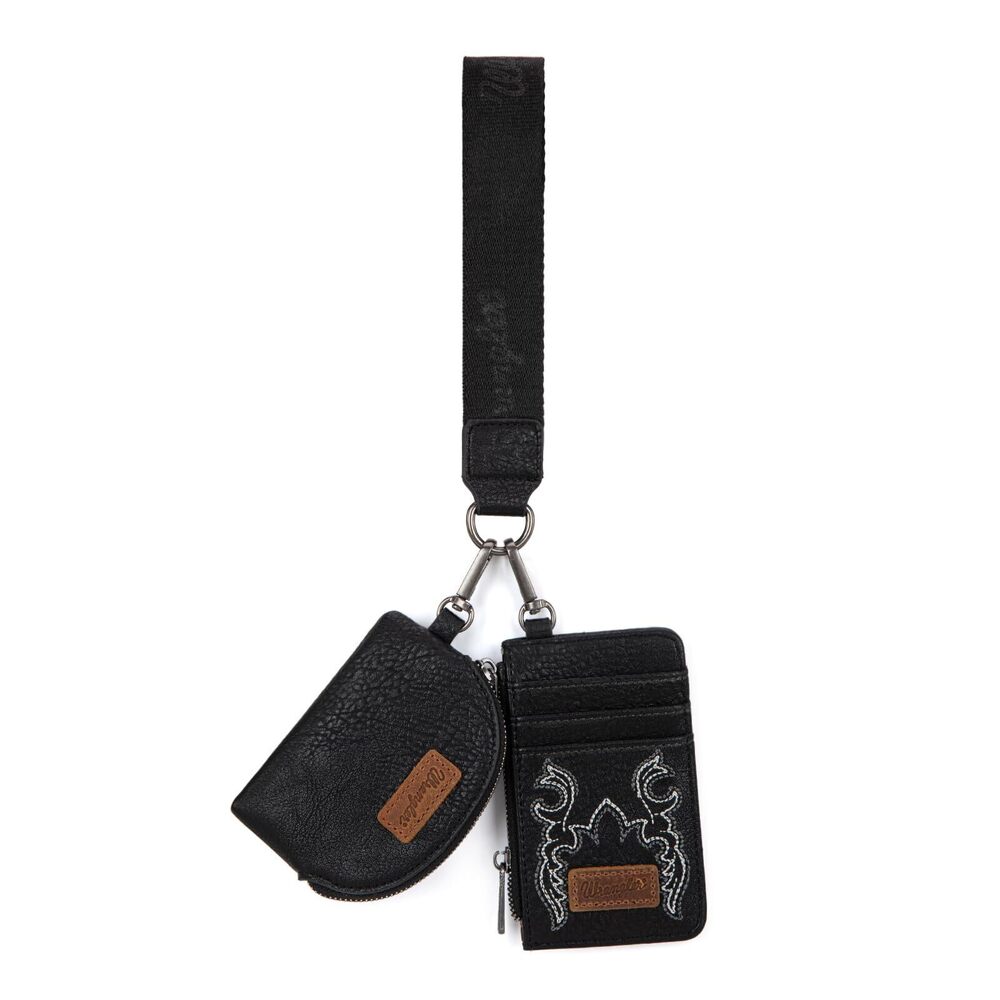 4638 Wrangler Keychain Wristlet Wallets Western Dual Pouch Wristlet